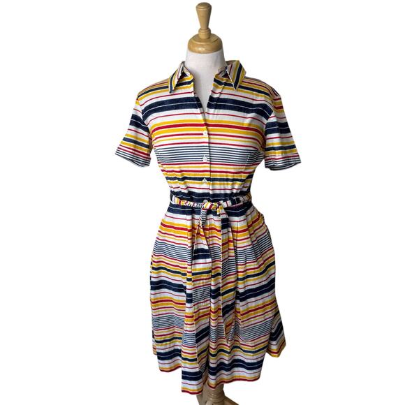 FRANCES VALENTINE Bella Dress Regatta Stripe Medium - Picture 4 of 13